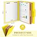 Skyygemm 24 Pcs Classification Folders Letter Size Bulk - 2 Dividers Pressboard File Folder with 3. 5 Inch Expansion, 2 Prongs Fastener, Heavy Duty Office File Organizer for Teacher Medical (Yellow)