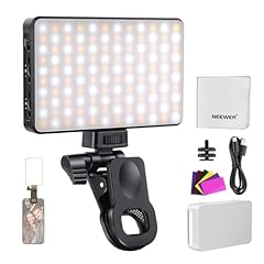 NEEWER BASICS Luce Selfie LED Compatibile con iPhone Fotocamera Laptop Computer Webcam per Videoconferenze Registrazione Chiamate Zoom, Luce di Riempimento a Clip Dimmerabile 2500-9000K CRI95+, BL120B