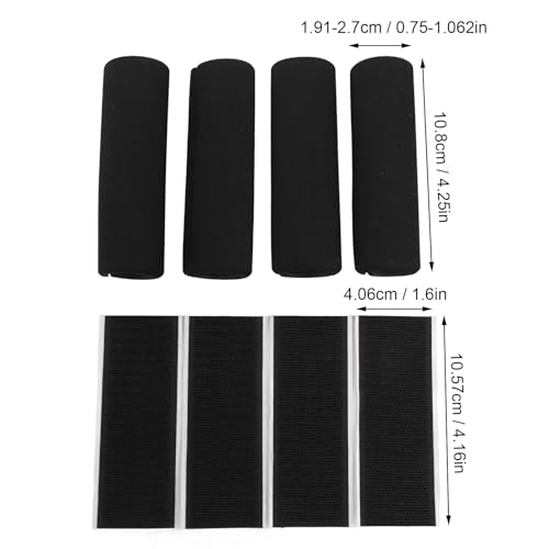 CHEOTIME Foam Grip Wrap, 4pcs Handle Grip Hook and Loop Fastener NBR Rubber Buffer Tubing Grips Cover Pad for Fitness Home Garden Bike Handlebar by CHEOTIME - Image 2