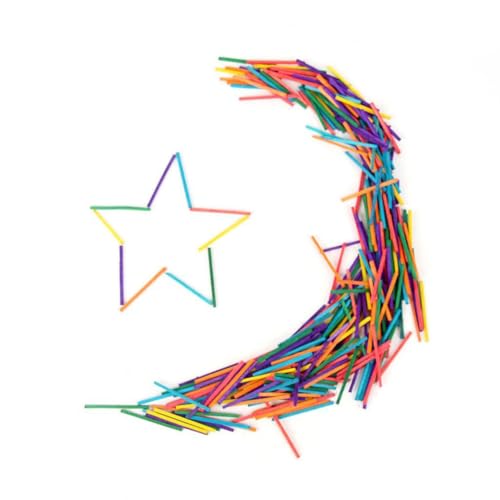 PHENOFICE 1000個カラフル手作り木棒 子供向け彩色マッチスティック 模型や彫刻用 学習用おもちゃ 多用途クラフト制作用