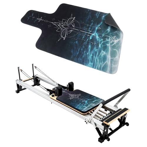 Non Slip Pilates Reformer Mat Soft Pilates Towel Mat Lotus-Dark Green