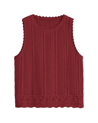 Image of KIRUNDO Beach Vacation Clothes for Women Spring Summer Crochet Sweater Vest Tank Tops Cover Ups Resort Cruise Outfits 2026
