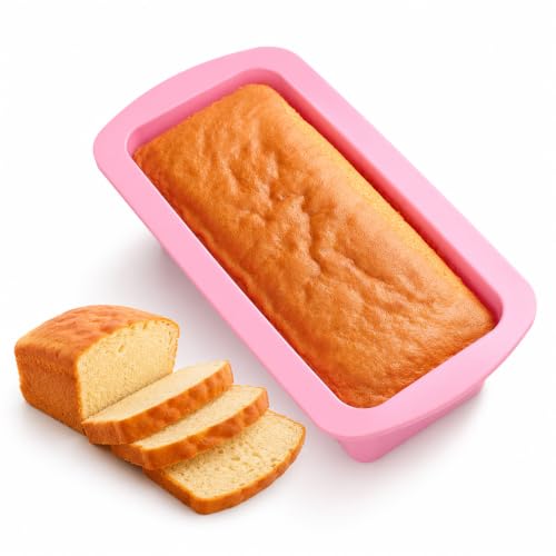 Image of PureBake Silicone Bread & Loaf Pan Mould, BPA-Free, Microwave & Oven Safe, Dishwasher Friendly, Safe for Baking, Random Color, Perfect for Muffins & Cupcakes (1 Pcs Random Colour)