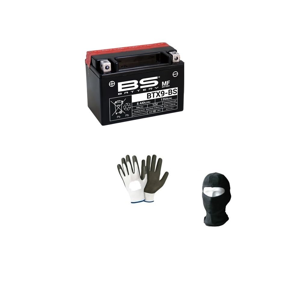 Batteria YTX9-BS Al Gel 12V 8Ah Per Moto E Scooter – Compatibile Benelli Leoncino 500 2017-2024, Già Carica E Pronta All'uso, 150x87x105 Mm