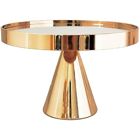 Loticy 8 Inches Gold Mirror Cake Stand Cover