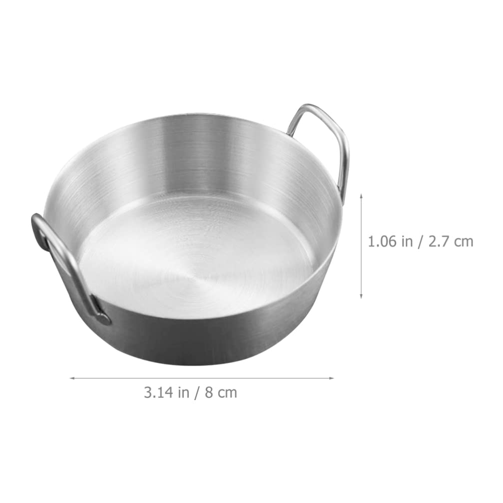 DOITOOL Sauce Dish Household Seasoning Sauce Container Small Containers for Organizing Sushi Dipping Bowls Chips Fry Basket Metal Dipping Sauce Cups Metal Cup Binaural Stainless Steel