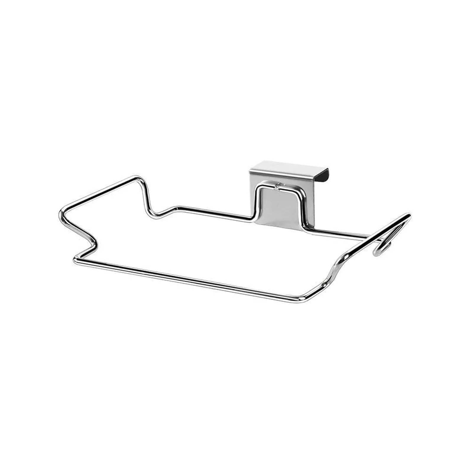 ShiningUU Hanging Trash Bag Holder Stainless Steel Bin Bag Holder | Small Kitchen Bin for Cupboard & Door Hanging | Space-Saving Bag Holder Under Counter Organiser​
