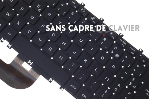 LeFix Teclado para laptop, retroiluminado, layout francês, substituição de teclado para Dell XPS 15