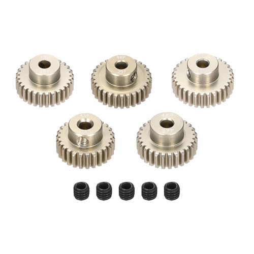 Pignons 48P pour voiture RC : lot de 5 engrenages 26T-30T en alu pour arbre 3.175mm