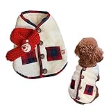 Kaiyatxly 犬服 ペット服 Tシャツ ドッグウェア コート ジャケット 可愛い 裏起毛 サンゴフリース タンクトップ 犬の服 犬猫洋服 秋冬 厚手 防寒 人気 仮装 ファッション コスチューム 小中型犬服 猫服 ハロウィン クリスマス (M，レッド)