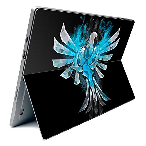 Image of MightySkins Carbon Fiber Skin for Microsoft Surface Pro 7 - Blue Reborn | Textured Carbon Fiber Finish | Easy to Apply, Remove, and Change Styles | Made in The USA