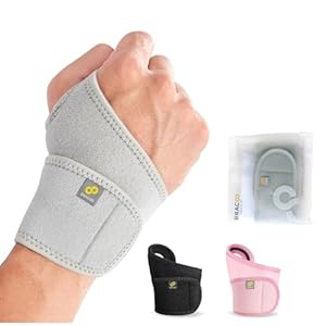 BRACOO WS10 Wrist Support Brace, Hand Support, Adjustable Wrist Wrap Strap for Fitness, Weightlifting, Tendonitis, Carpal Tunnel Arthritis, Joint Pain Relief – Fits Right & Left Hand