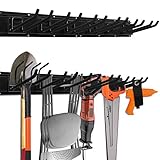 HORUSDY Heavy Duty Garage Organization Rack, 9 Hooks 64-Inch Garage Storage Tool Organizer Rack with...