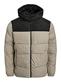 JACK & JONES Male Wattierte Jacke Kapuze Nylon