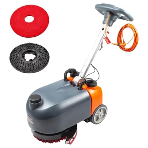 RT15AC 14“ Walk Behind Floor Scrubber Dryer Machine for Industrial Commercial Use, 26 ft Cord Offers Uninterrupted Power Supply Cover