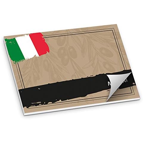 itenga Tischset Platzset Italien Buon Appetito Papier I DIN A3 50 Blatt I ideal als Gedeckunterlage bei italienischen Anlässen Geburtstagen Mottopartys Cover