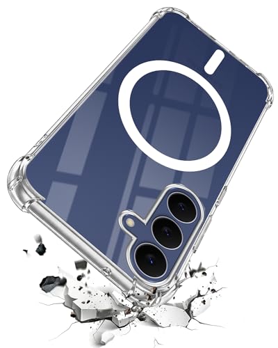 Image of Jkobi Shockproof Crystal-Clear Back Cover for Samsung Galaxy S25 FE (Magsafe Wireless Support | Drop & Camera Protection | Hard Polycarbonate)