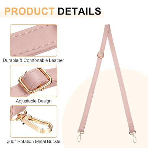 Correa de bolsa ajustable rosa oscuro con longitud regulable para bolsos de mujer 3