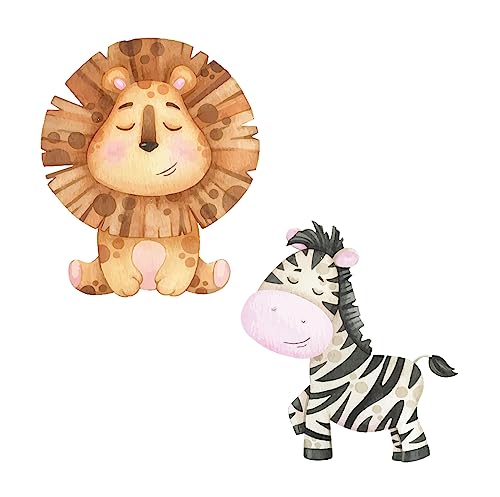 Image of PRETTY UR PARTY Cute Jungle Animals Theme Paper Cutouts for Birthday Parties, Jungle Supplies decor, Wild Birthday Decoration, Cutouts for Classroom, Bedroom -Multicolour (10 pcs)
