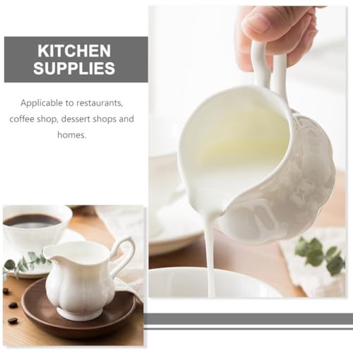 Azucarero de cerámica blanco de 230ml con asa ideal para mesas de postres y cafeterías modernas 4