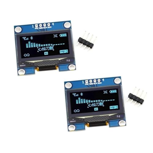 2PCS 1.3inch OLED LCD Display Screen 4pin IIC Interface (blue)