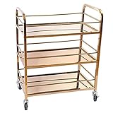 ★Barwagen für Zuhause, gebaut aus einem rostbeständigen, langlebigen Titanrahmen, lange Lebensdauer