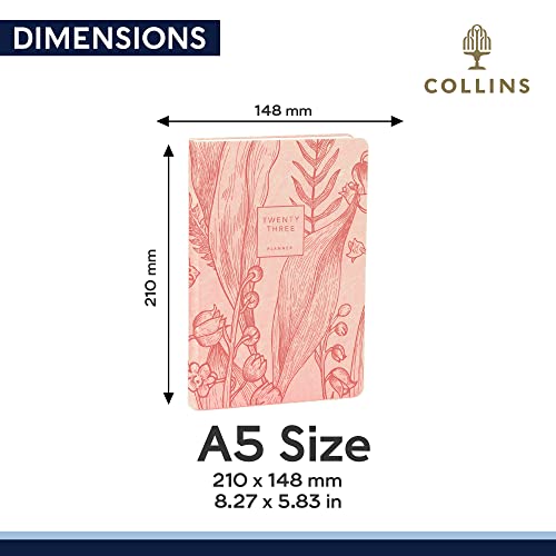 Collins Debden Tara A5 Day To Page 2023 Diary - Pink (Ta151.50-23) - Complete Planner, Agenda And Journal #TOP4