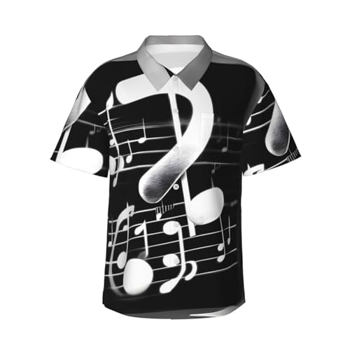 Chemise de plage homme avec short assorti style vacances imprimé musical EdWal