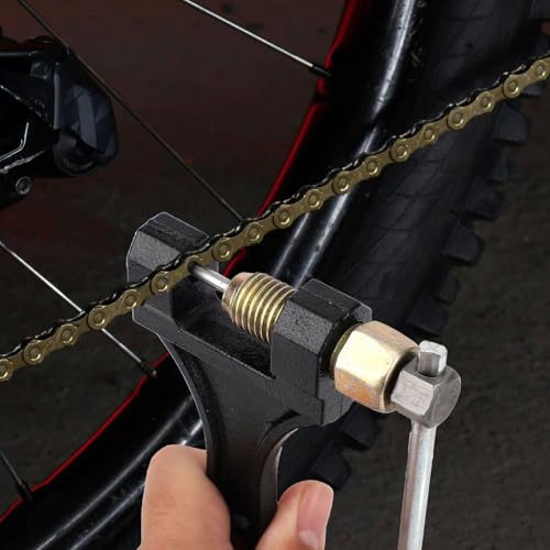 Image of Motorcycle Chain Breaker with a Rack, Bicycle Chainbreaker Tool Chain Link Splitter Tool Chain Cutter Remover Compatible with Pit Bike ATV Kart Small Motorcycle 420 428 520 525 528 530