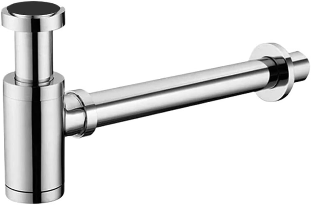 Bathroom Bottle Trap Siphon Sink Drain Pipe Modern Bathroom Fixture Black Brushed Chrome Pop Up Filter Fixture Stopper for Home(Antique Bottle)