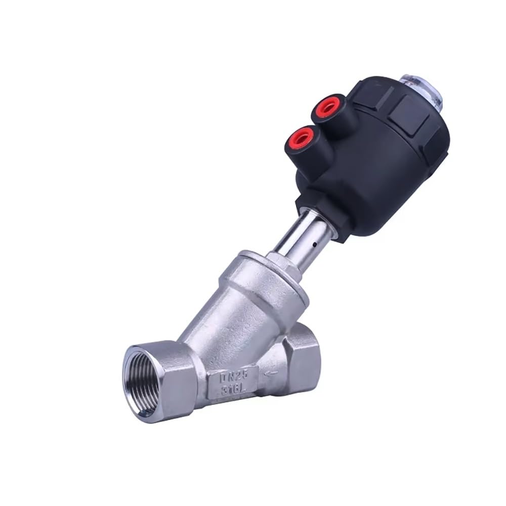 Vanne pneumatique à siège incliné en acier inoxydable 1/4"-2" BSPT, for vapeur, gaz, huile, eau - Pression nominale 232 PSI(C Normally Close,DN32-63mm)