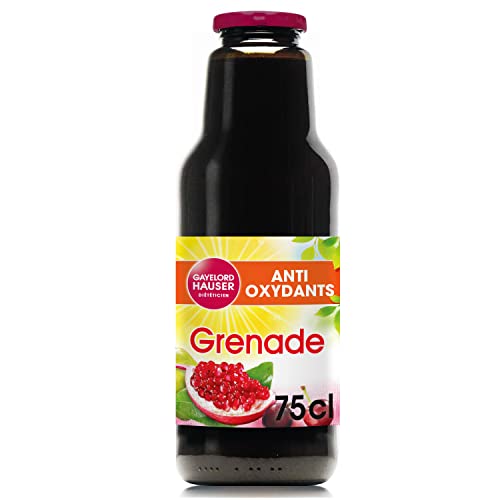 GAYELORD HAUSER - Jus de Grenade - Sans Sucres Ajoutés - Anti-Oxydants - Lot de 3 Bouteilles de 75 cl Cover