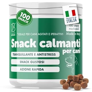 DBLabo Pet - Snack Calmante per Cani e Gatti - Bocconcini Gusto Manzo Calmante Forte per Cani Agitati, Iperattivi, Paura dei Botti - Estratto Freddo 100% Naturale