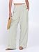 ANRABESS Womens Palazzo Pants, Striped & Gingham, Lounge & Casual, Cute Pajama Pants, Wide Leg, High Waisted, Pockets Army Green White Stripe Medium
