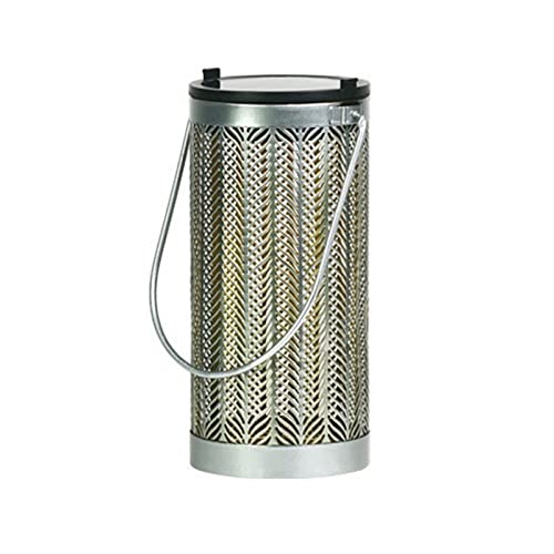 Lampe solaire de jardin étanche pour balcon et décoration extérieure lumineuse en argent