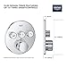 GROHE 29138000 29138 Round US Chrome Thm Smartcontrol 3,Starlight Chrome