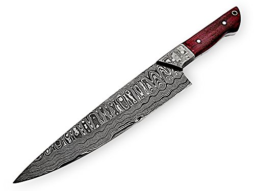 CF-2120 Style Damascus Steel Chef Knife – Exotic Wood Handle with Damascus Steel bolster