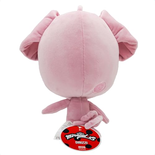 Miraculous Biedronka Kwami Mon Ami Daizzi pluszowa zabawka dla dzieci 24 cm, miękka pluszowa zabawka z żywicznymi oczami, brokatem i połyskiem, szczegółowe szwy (Wyncor)