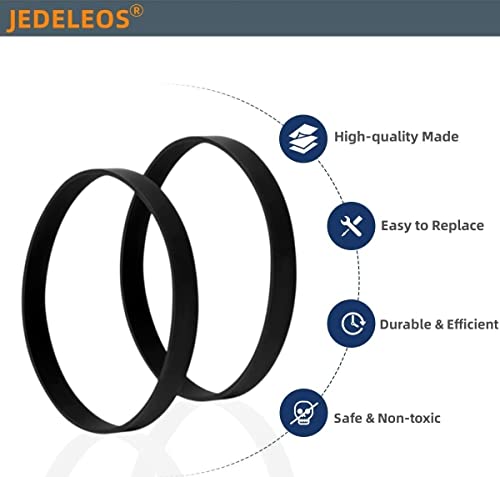 Image of Replacement Belts for Bissell 2910 2987 2806 PowerForce and TurboClean PowerBrush Lightweight Pet Carpet Cleaner, Flat Pump Belt Replace Part 1606428 (Pack of 2)