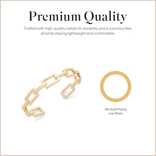 Rocksbox Huxley Cuff Bracelet - Adjustable Bracelet for Women - High Polish Plating - Premium Quality Jewelry3
