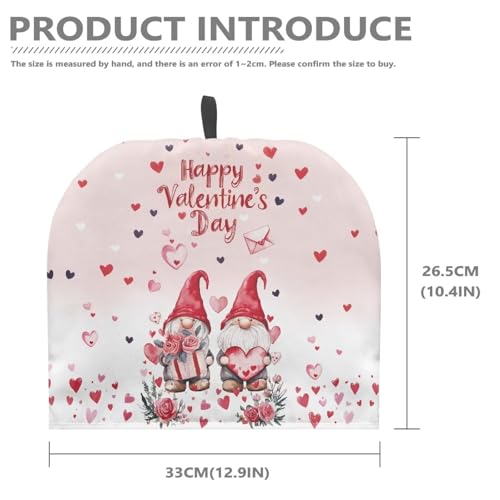 Image of Hudotybom Valentine Style Tea Cozy for Teapot - Insulated Large Cover to Keep Warm - Machine Washable Coffee Pot Cloth Cover - Valentine's Day Decorations