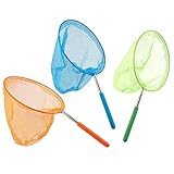 Juvale Pack of 3 Butterfly Nets - Telescopic Bug Catching Nets for Kids - Expands up to 34 Inches, 8...