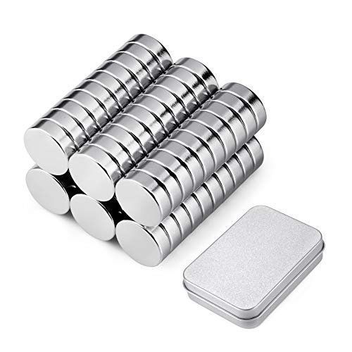 BTLIN ネオジム磁石 N35 小型 丸型 ネオジウム 磁石 強力マグネット 10 x 3mm 60個セット シルバー
