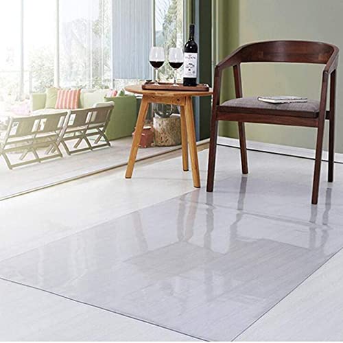 Alfombrilla protectora transparente de vinilo transparente para suelos duros de 1,5 mm de grosor, tamaño extra largo, 100800 cm, tapete para silla, duradero y flexible