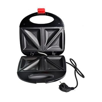 Drumstone (10 Years Warranty) 2 Slice Sandwich Maker - Cooks Delicious Crispy Sandwiches - Cool Touch Handle, Automatic Temperature Control and Non-Stick Plate - Breakfast Sandwiches & Cheese Snack