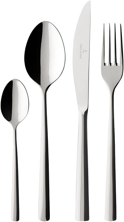 Villeroy & Boch 1262649030 Piemont Cubertería, Para 6 personas, Acero inoxidable, 24 piezas
