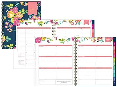 Blue Sky Day Designer for 2021 Weekly & Monthly Planner, Flexible Cover, Twin-Wire Binding, 8.5' x 11', Peyton Navy (103617-21)