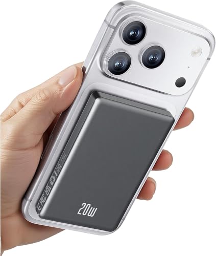 Image of iPhone Powerbank fur Magsafe, Dunn & Leicht 10000mAh Magnetische Power Bank | 20W PD-Schnellladegerat, USB-C Ein- /Ausgang, 14N starker Magnet-Halt, Lade-LED, fur iPhone 17 /16 /15 /14 /13 /12, Reise & Alltag