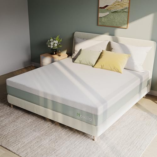 Novilla Mattress Queen Size,12 Inch Gel Memory Foam Mattress in a Box for Cool Night & Motion Isolation,Medium Firm Feel, Bliss