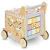 Mamabrum Andador Bebes - Caminador Bebe 2 en 1 - Juguete de Educación - Andarilho para Bebe con Estante de Bloque - 4 Ruedas con Gomas Antideslizantes #4